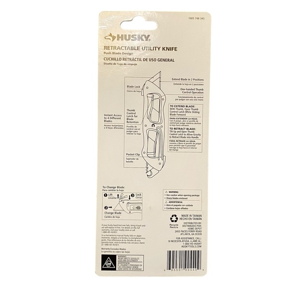 NEW Husky Retractable Utility Knife - Picture 2 of 2